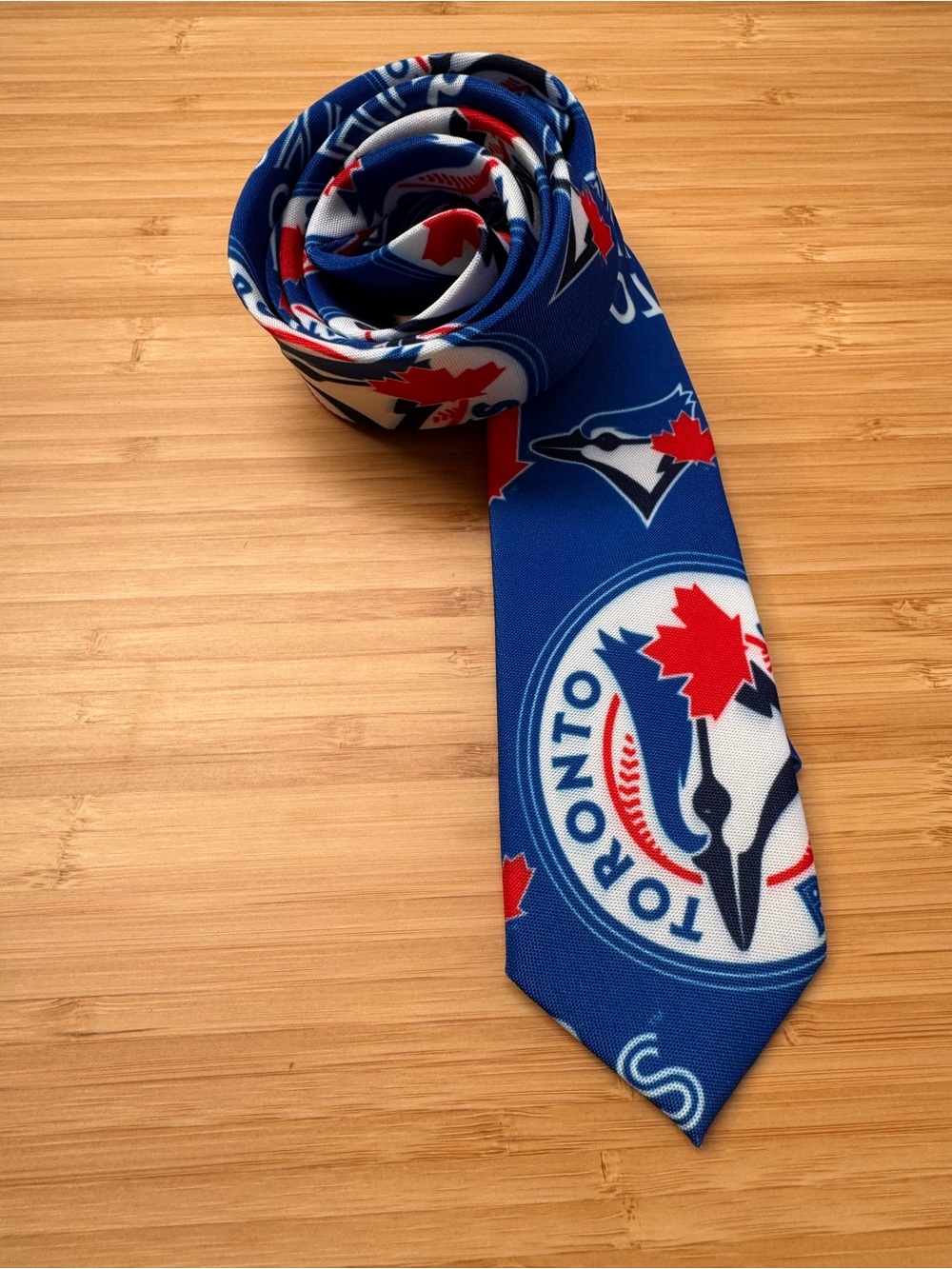 Toronto Blue Jays Men’s Necktie – MLB Genuine Merchandise – Blue Jays Baseball T